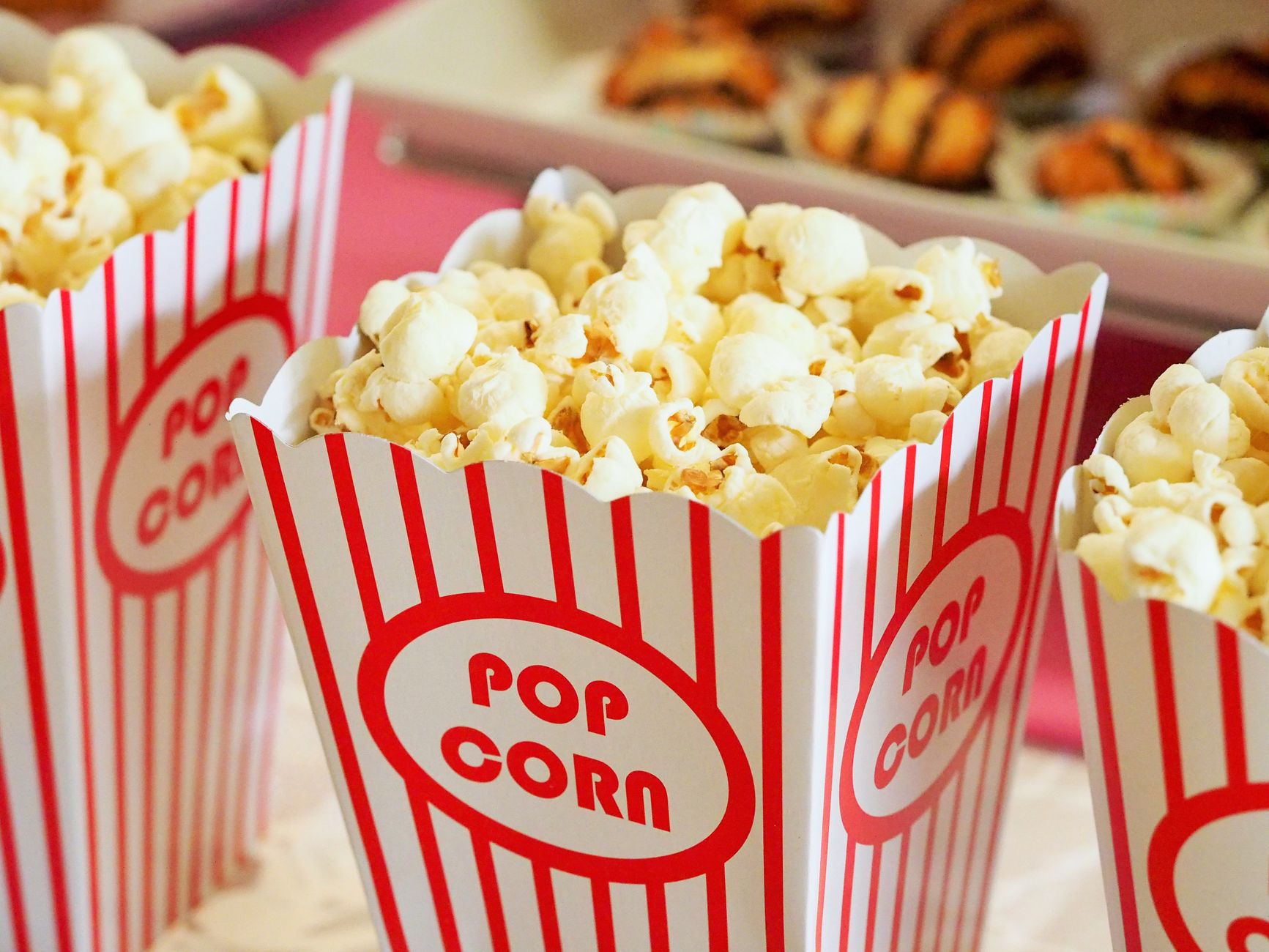 Popcorn and cinema tickets for a movie night