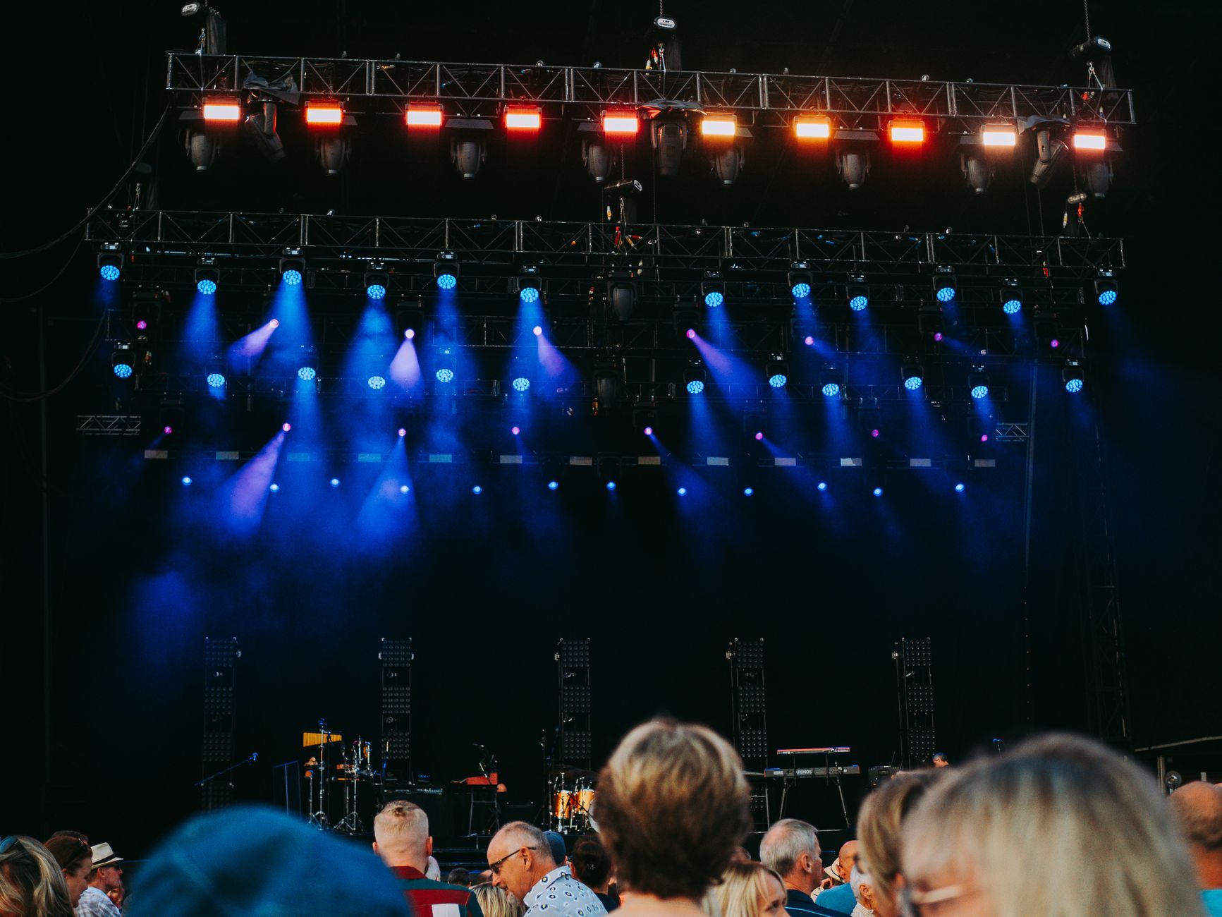 Live music concert with crowd and stage lights