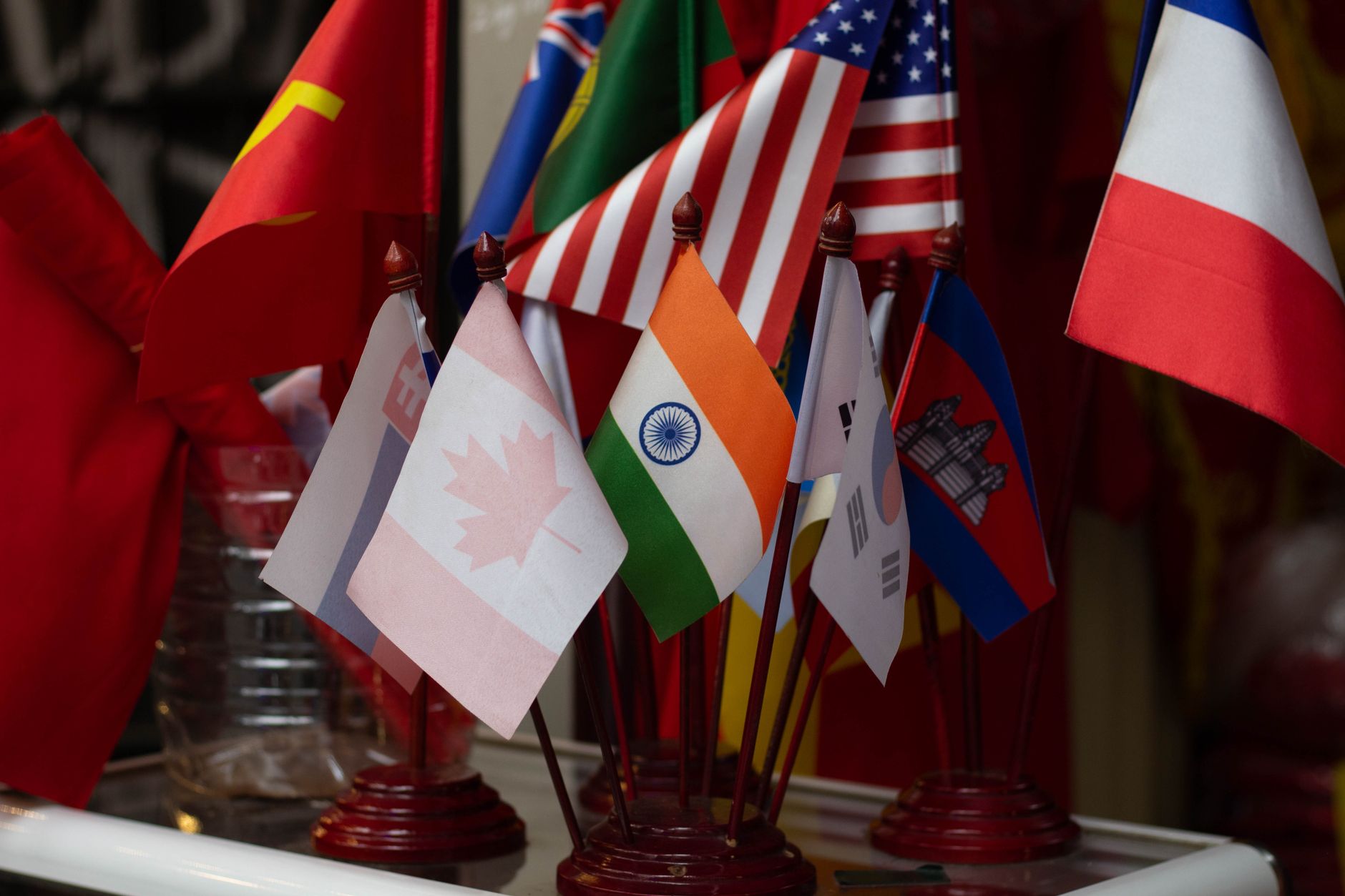 Flag photography and country symbols