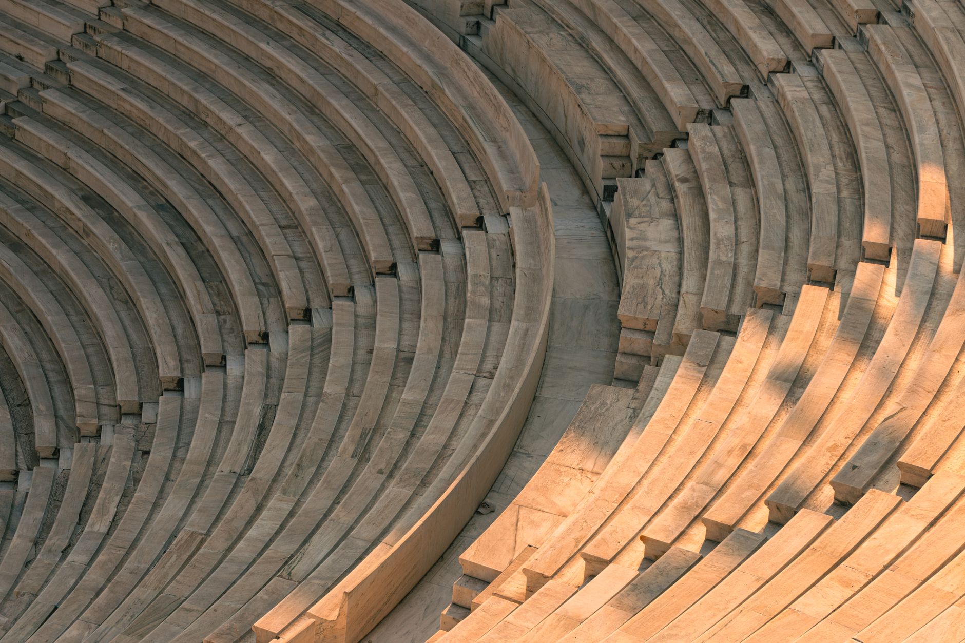 Ancient Greek stone amphitheater carved into a hillside