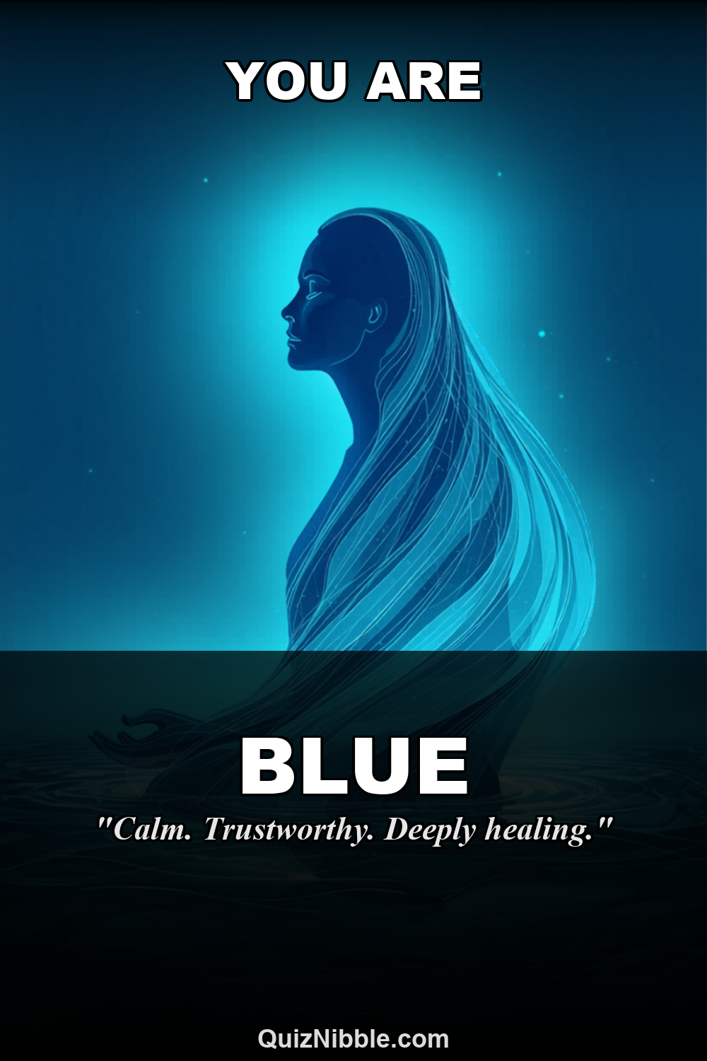 Blue result card for What Color Is Your Aura?