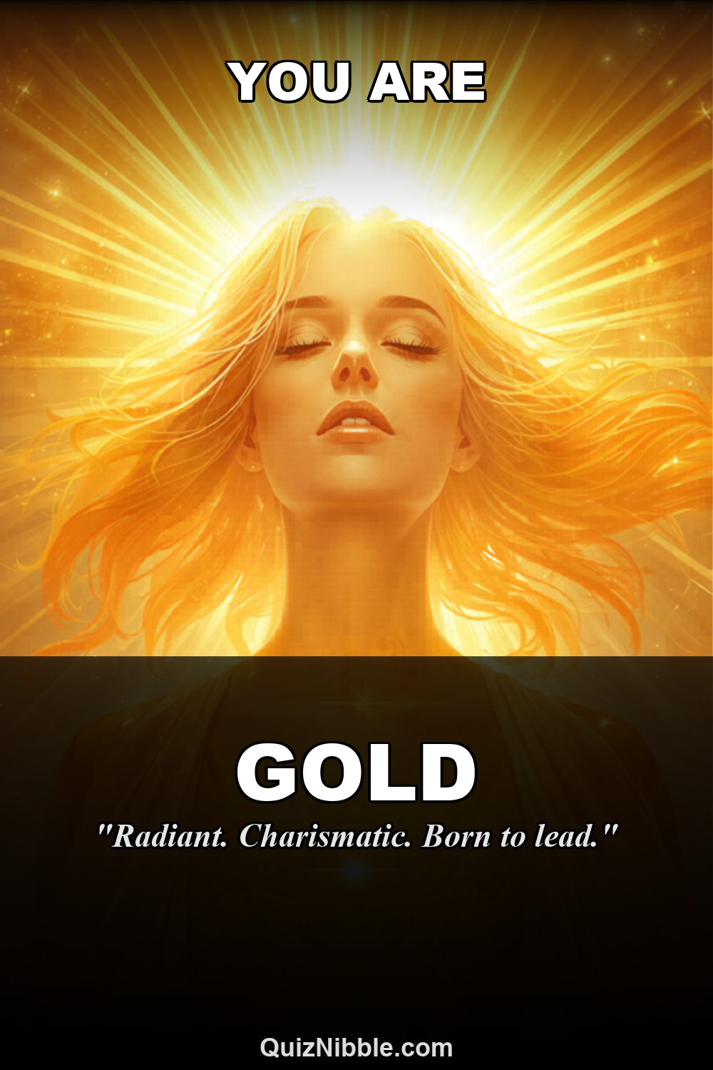 Gold result card for What Color Is Your Aura?