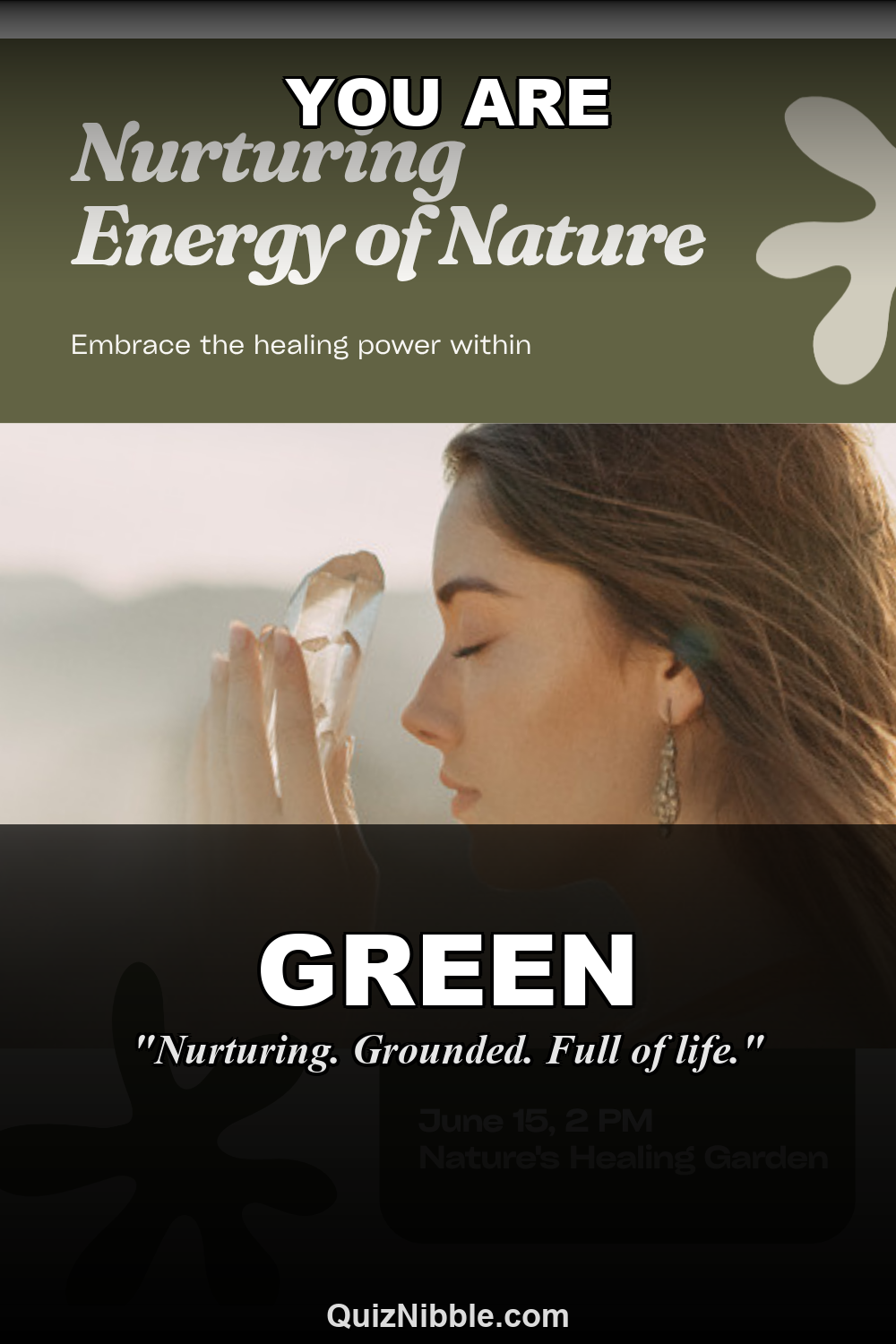 Green result card for What Color Is Your Aura?
