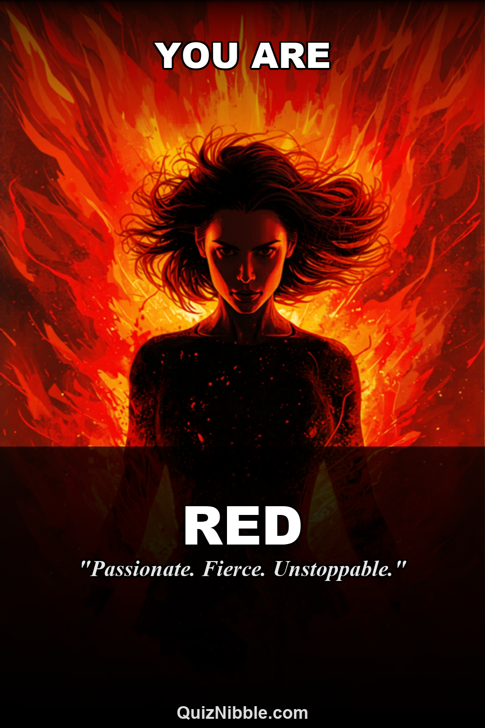 Red result card for What Color Is Your Aura?
