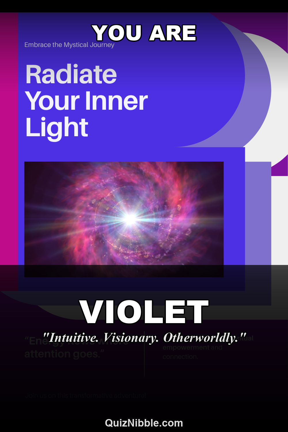 Violet result card for What Color Is Your Aura?