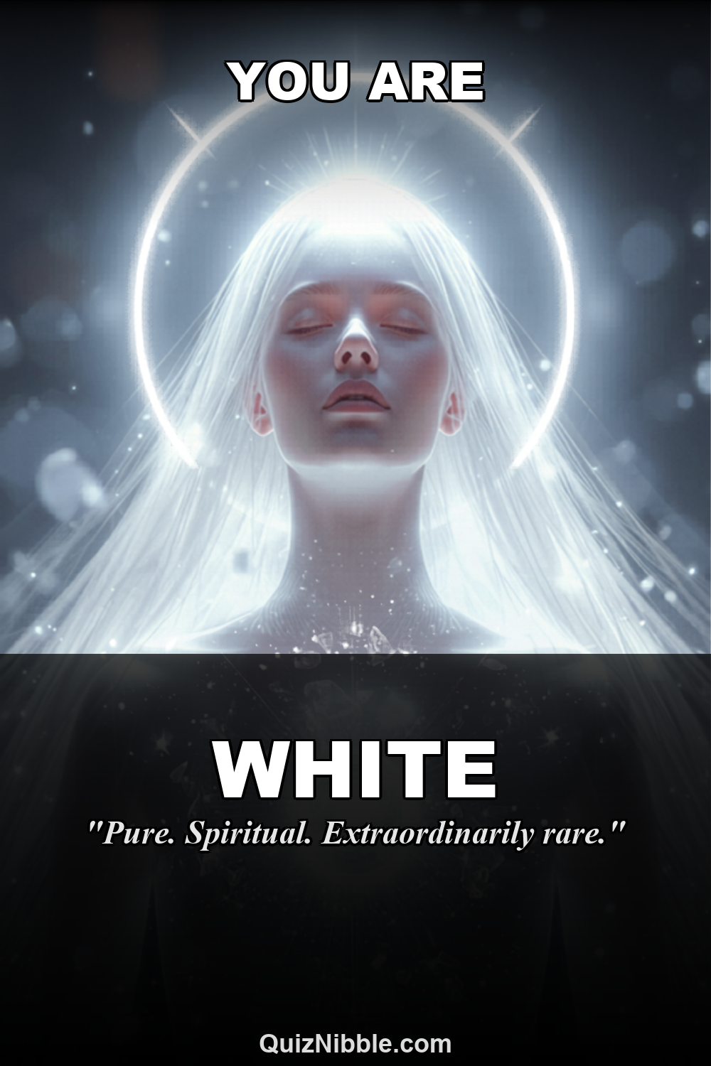 White result card for What Color Is Your Aura?