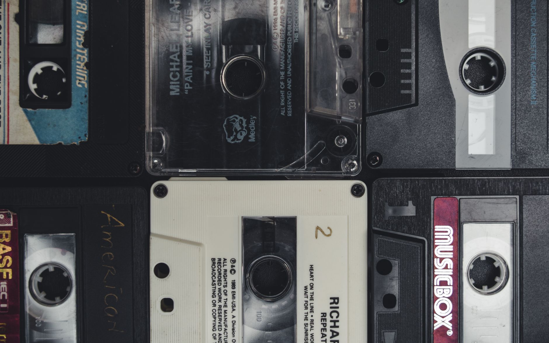 Vintage cassette tapes — retro music and nostalgia