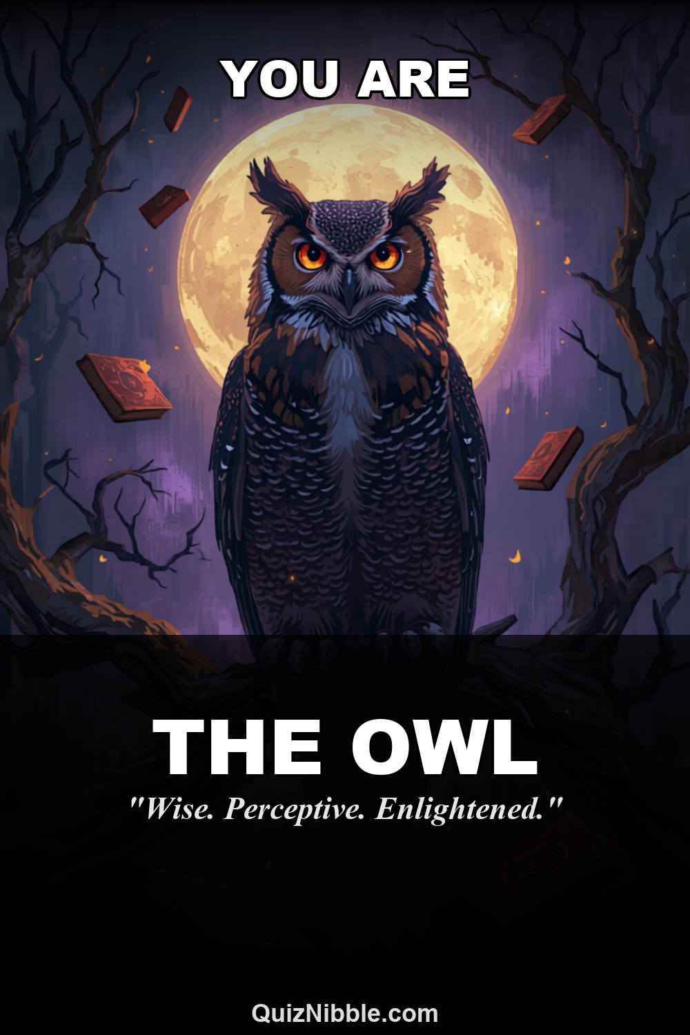 Owl result card for What Is Your Spirit Animal?