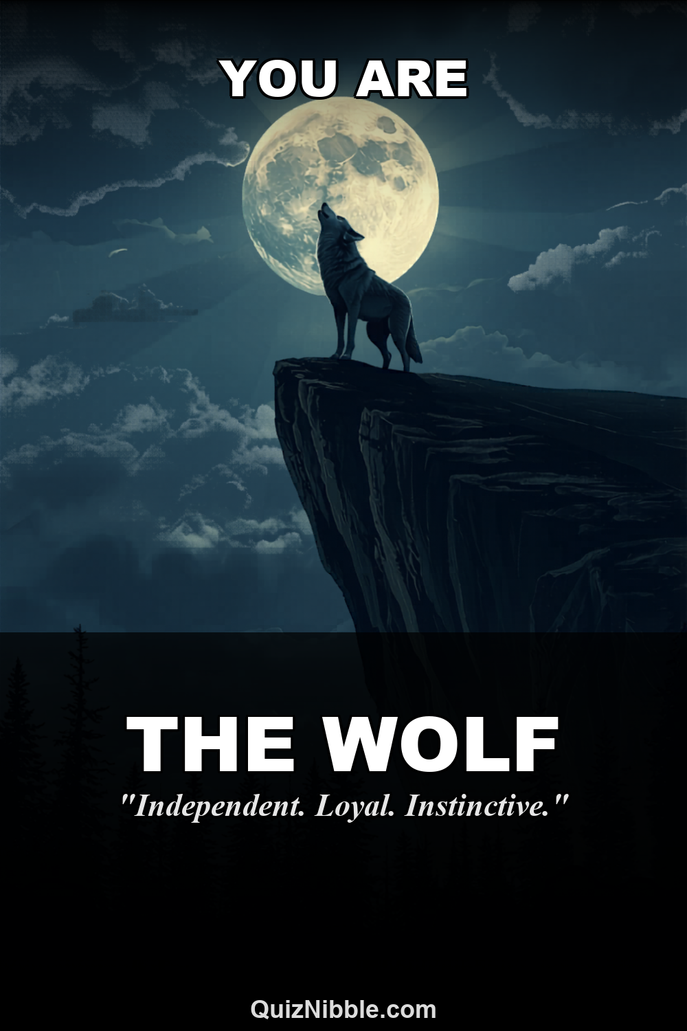 Wolf result card for What Is Your Spirit Animal?