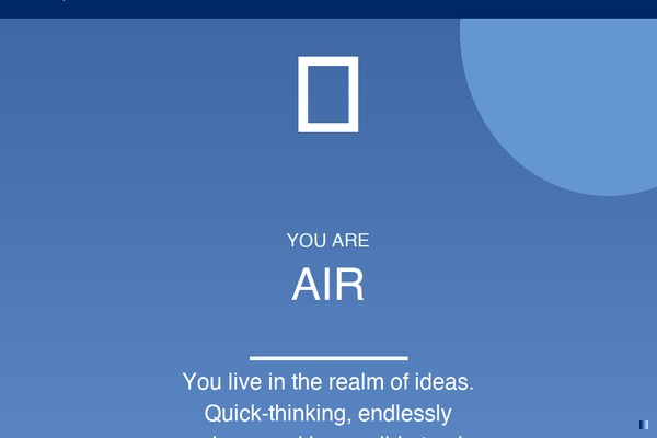 Which Element Are You? Fire, Water, Earth or Air?