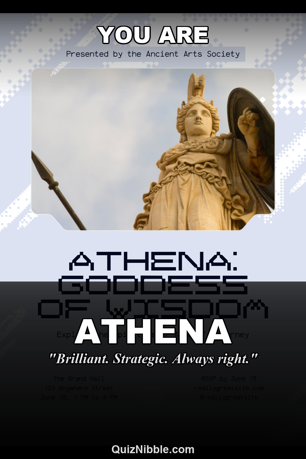 Athena result card for Which Greek God or Goddess Are You?
