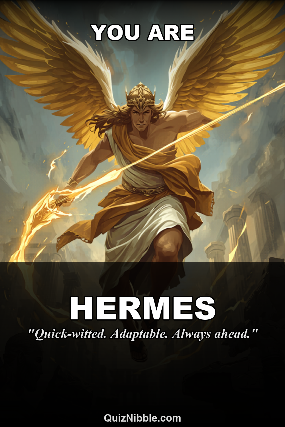 Hermes result card for Which Greek God or Goddess Are You?