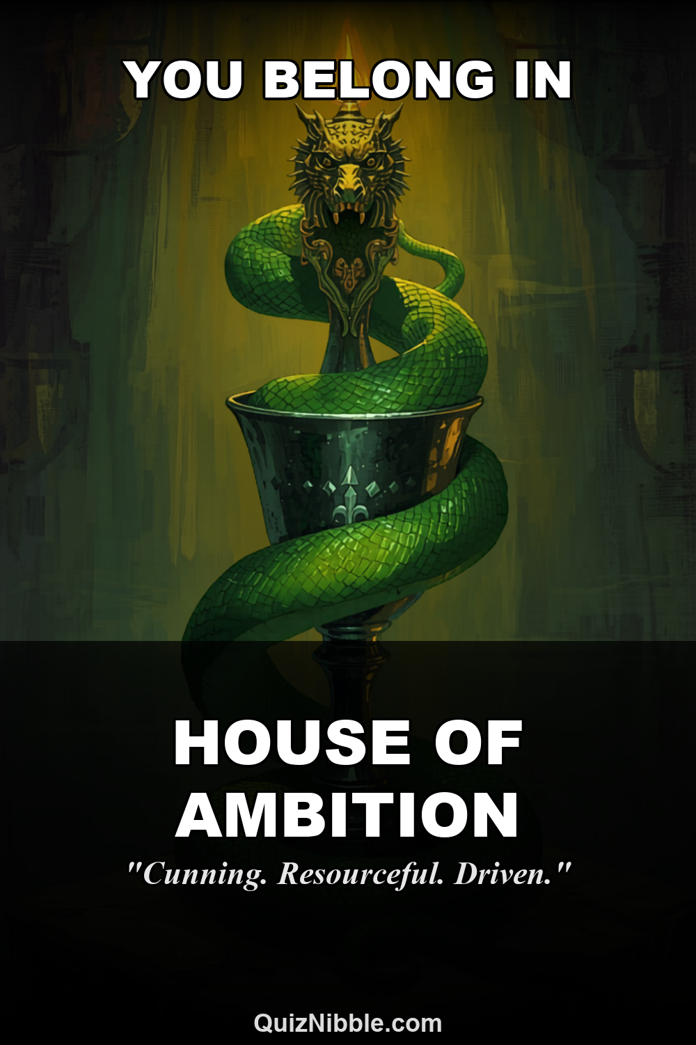 Slytherin result card for Which Hogwarts House Are You In?