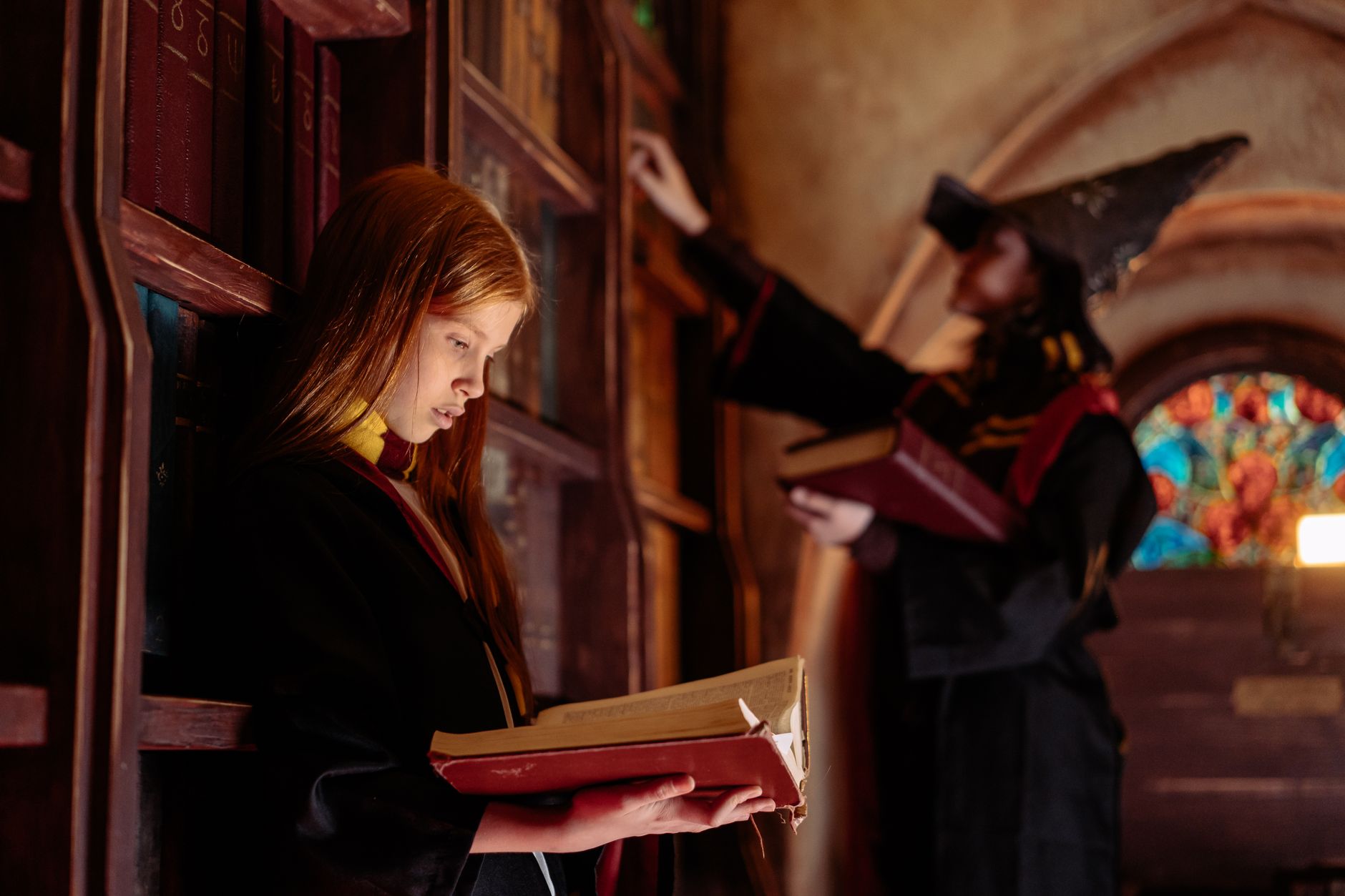 Magic books spells fantasy library