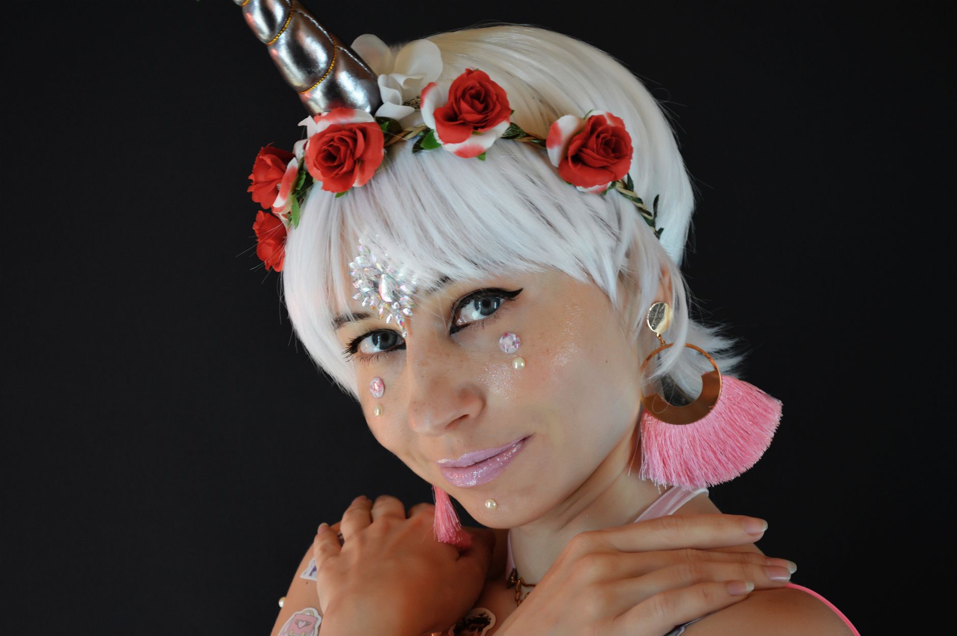Fantasy unicorn sculpture detail